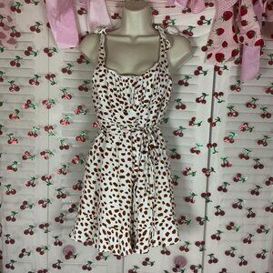 Brown White Leopard Print romper